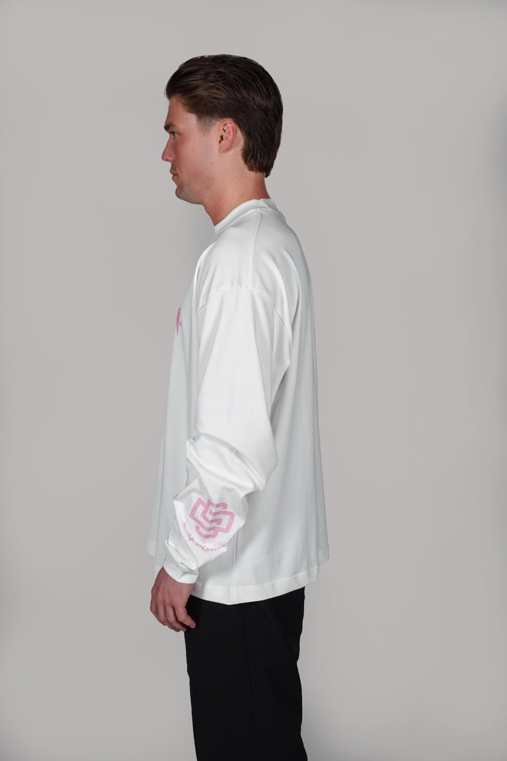 SELF VISION LONGSLEEVE T-SHIRT - WHITE
