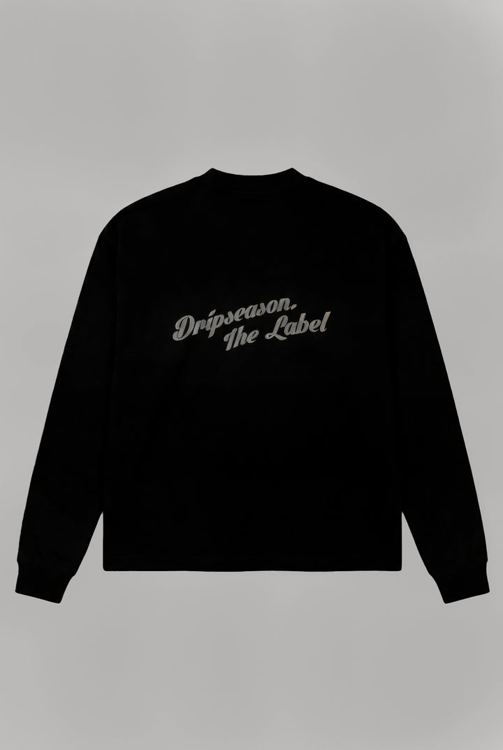 330 GSM UNSPOKEN POWER LONGSLEEVE T-SHIRT - BLACK